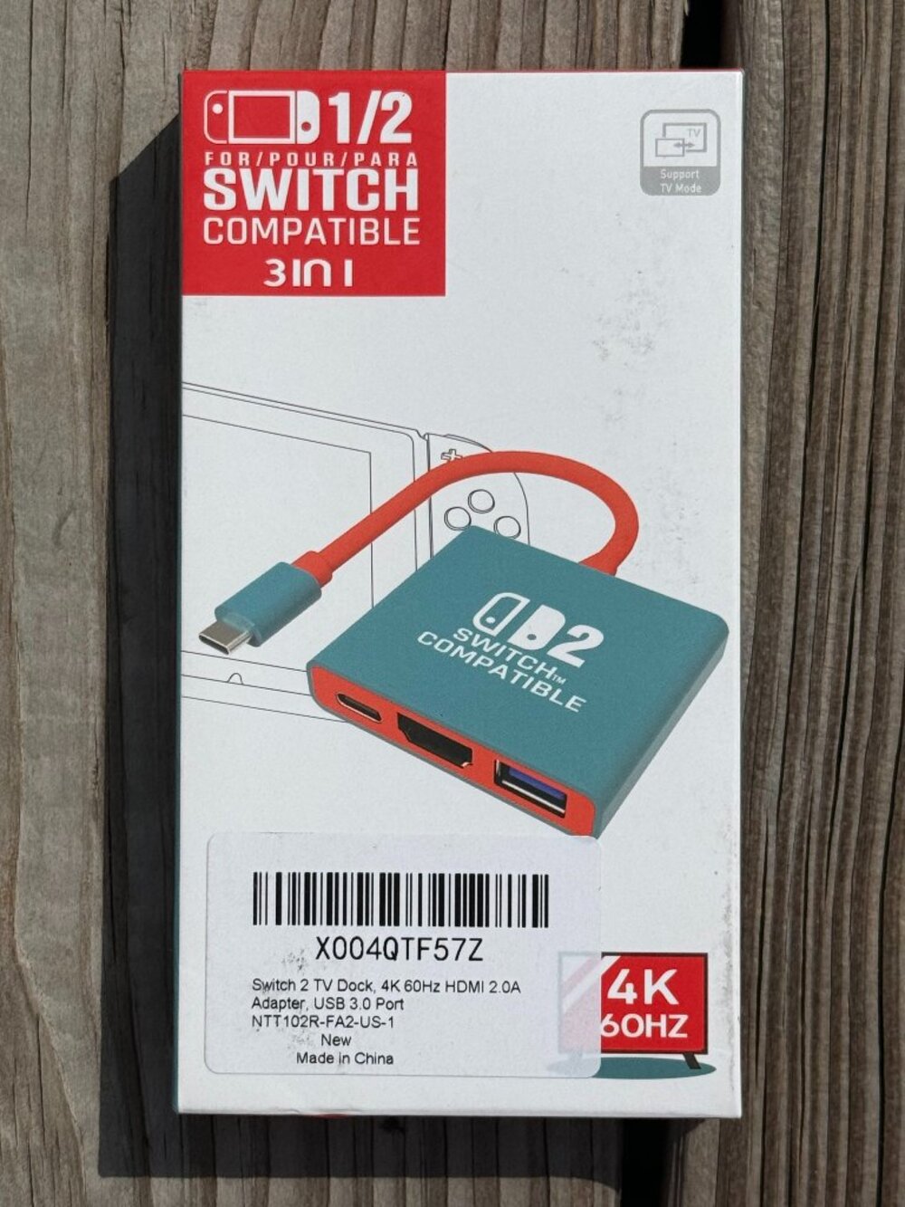 Nintendo Switch 2 TV Dock 4K 60Hz USB-C HDMI Hub Steam Deck Adapter Pro 3969